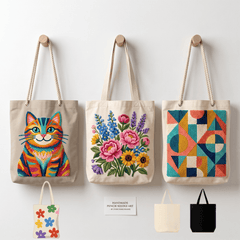 2-in-1 Plain Tote Bag Bundle – Style, Strength & Sustainability!