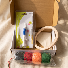 Magic Punch Needle Coaster Kit - Make 4 Coasters (Complete DIY For Beginners)