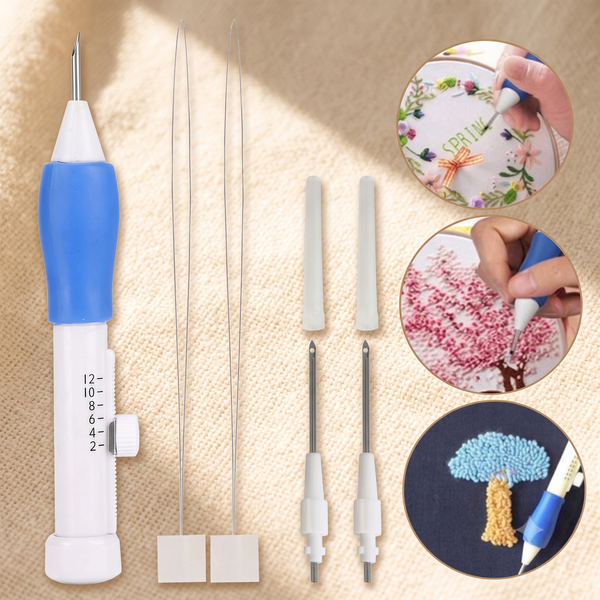 DIY Punch Needle Magic Embroidery Pen with Tote Bag Complete Kit