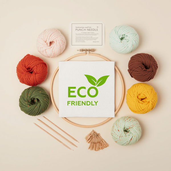 Magic Punch Needle Coaster Kit - Make 4 Coasters (Complete DIY For Beginners)