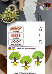 Early Years 4-in-1 Worksheets Learning Bundle (colored)