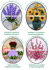 Pipe cleaner's DIY flower making Kit (pack of 8 flowers kit)