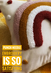 Tote bags with punch needles