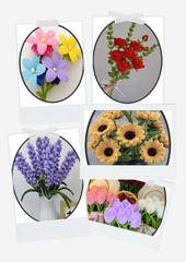 Pipe cleaner's DIY flower making Kit (pack of 8 flowers kit)