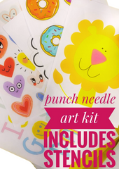 Tote bags with punch needles