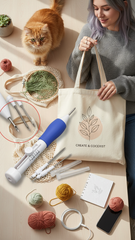 Punch needle embroidery pen (set of 3 needles) With Eco friendly Tote Bag.