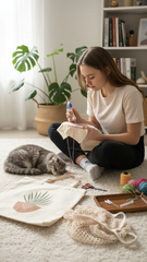 Punch needle embroidery pen (set of 3 needles) With Eco friendly Tote Bag.