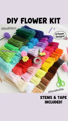 Pipe cleaner's DIY flower making Kit (pack of 8 flowers kit)