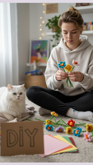 Pipe cleaner's DIY flower making Kit (pack of 8 flowers kit)