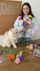 Pipe cleaner's DIY flower making Kit (pack of 8 flowers kit)