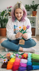 Pipe cleaner's DIY flower making Kit (pack of 8 flowers kit)
