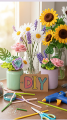 Pipe cleaner's DIY flower making Kit (pack of 8 flowers kit)