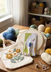 Punch needle embroidery pen (set of 3 needles) With Eco friendly Tote Bag.