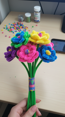 Pipe cleaner's DIY flower making Kit (pack of 8 flowers kit)