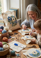 Tote bags with punch needles